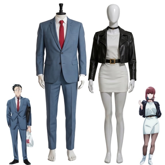 Behind Market with You Anime Cosplay Couple Hollween Costume Tayama Sasaki Dress Suit Set for Career Role Play Theme Halloween Party,Size XS