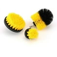 thumbnail image 1 of Xiao Hua Juego de 3 cepillos de limpieza para taladro y fregador eléctrico, multiusos, para suelos, bañeras, duchas, baños y cocinas (amarillo)., 1 of 5