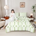 thumbnail image 4 of Manfei Geometric Honeycomb Full Size Comforter Sets 3-Piece for Female Men,Abstract Stripes Bedding Comforter Set,Vintage Aesthetic Lightweight Bedding Sets,Microfiber Bedroom Decor,Reversible, 4 of 8