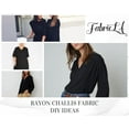 thumbnail image 6 of FabricLA Rayon Challis Fabric - 58/60" Inches (150 cm) Wide - Lightweight & Wrinkle Resistant Fabric - Use as Lounge Wear, Jumpsuits, Pajamas, and Skirts - Black Rayon Fabric, 10 Continuous Yards, 6 of 8