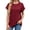 M662 Wine, variant on Tfken Women Tshirts For Summer Solid Color Short Sleeve Crew Neck Tops Trendy Daily Wear Female Comfortable Shirts Brown