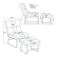 thumbnail image 2 of Mcombo Accent Chair with Ottoman, Club Chair with Golden Metal Legs, for Living Room 4013 (Brown), 2 of 9