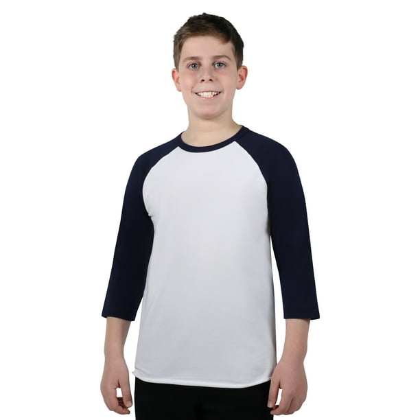Athletic Works - Athletic Works Youth 3/4 Sleeve Baseball Tee Shirt ...
