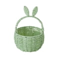 thumbnail image 1 of MKHSQHDG Today's Deals Easter with Handle Easter Rabbit Vine Weaving Picnic with Rabbit Ears Wicker Easter Egg Candy Suitable for Egg Party Easter, 1 of 4