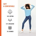 thumbnail image 4 of HUE Womens High-Waist Denim Leggings Style-U20652, 4 of 6