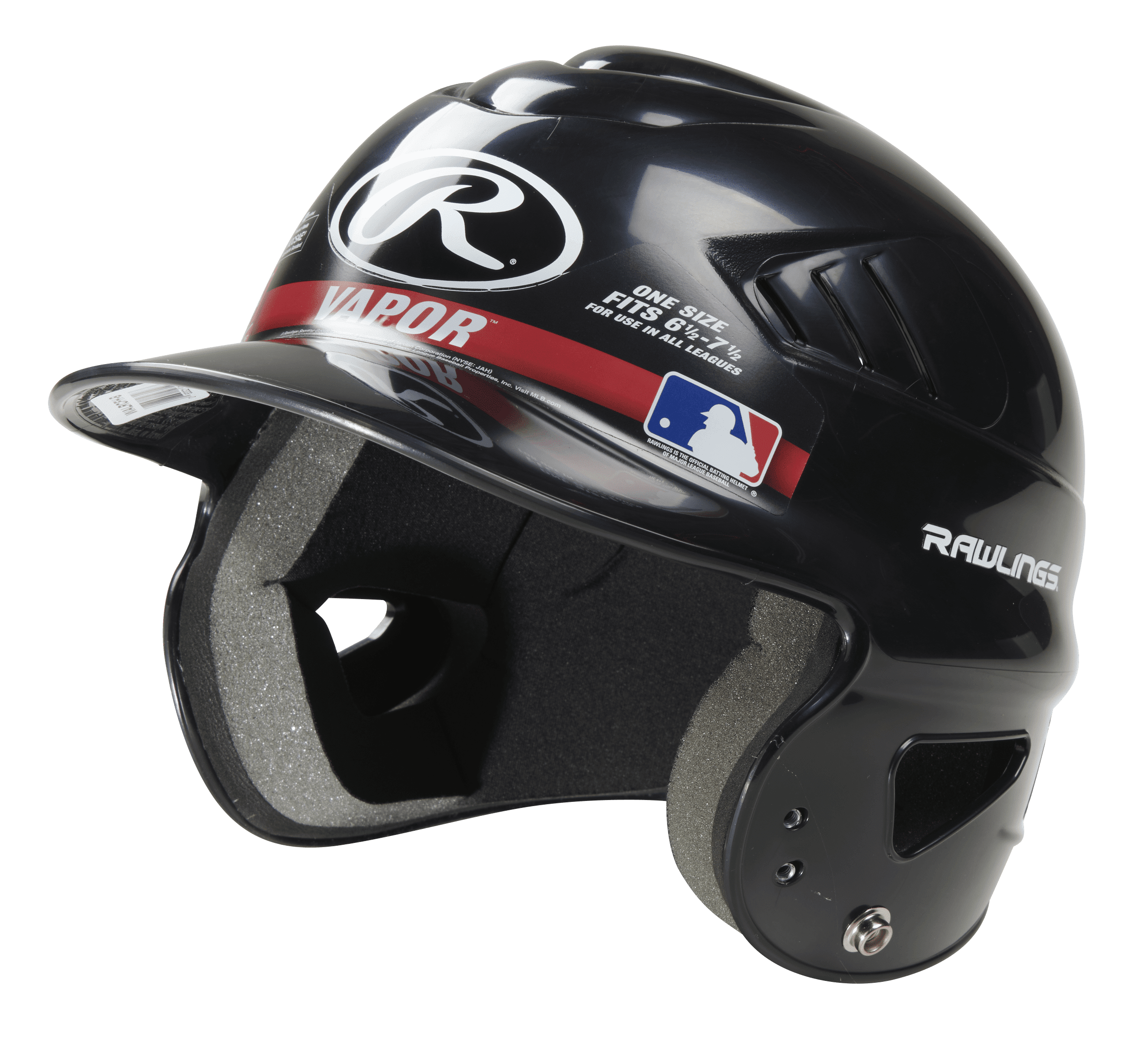 Rawlings Vapor Baseball Batting Helmet With Face Guard 6 1/2--7 1/2 Red 