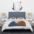 thumbnail image 2 of Designart 'Abstract Flowers On Minimal Shapes VI' Modern Duvet Cover Set, 2 of 5