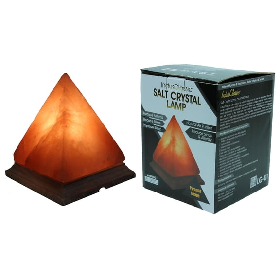 Indusclassic LGM-01 Pyramid Himalayan Crystal Rock Salt Lamp With Dimmable Control