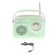 thumbnail image 4 of Radio Portátil perfecl con Bluetooth Recargable Diseño Retro Verde, 4 of 8