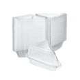 thumbnail image 2 of Caja de embalaje para pasteles,Recipiente de plástico transparente para rebanadas de pastel con tapa,Envase desechable para tarta de queso con tapa con bisagras,Embalaje transparente 100 piezas, 2 of 8