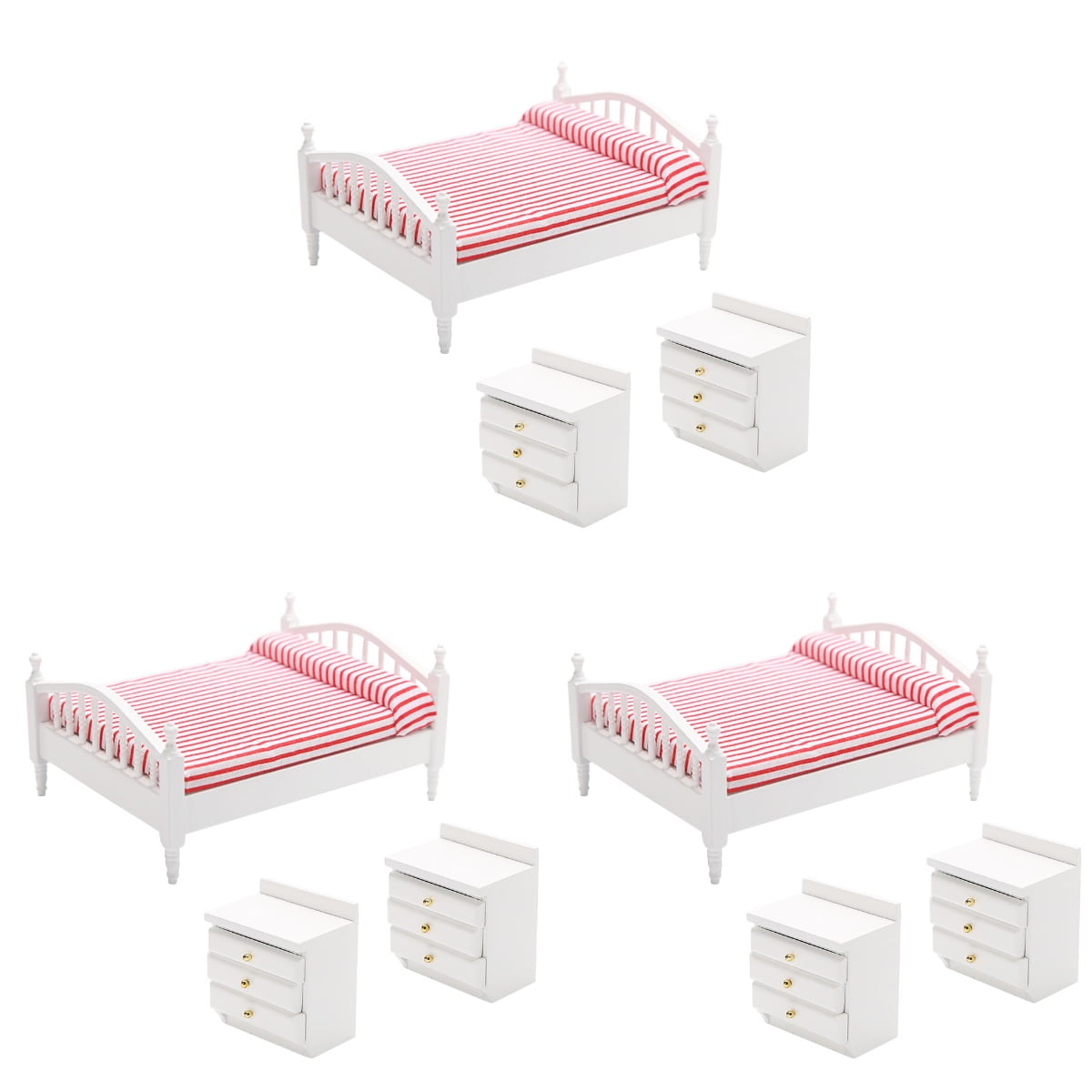 Frcolor Miniature Bedroom Bed Toys Furniture Bedroom Furniture Decor