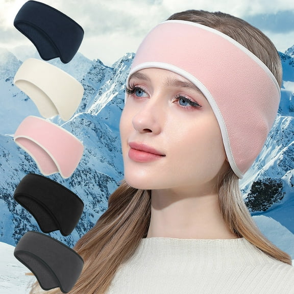 Winter Ear Warmers, Fleece Headband Ear Muffs Ear Cover, Winter Sports Headband for Running Cycling Riding Hiking Walking Outdoor Sports