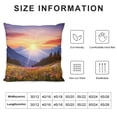thumbnail image 5 of Creowell Mountain Flowers Grass Pillow Covers for Couch Sofa Indoor Outdoor Throw Pillow Cover Short Plush Style 1PC 20x20in, 5 of 5