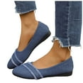 thumbnail image 5 of YLYL Women's Ballet Flats Low Wedge Heel Pointed Toe Slip on Comfortable Casual Business Office Work Dress Shoes, 5 of 9