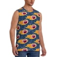 thumbnail image 2 of JUNZAN Burning Rugby Balls Men's Sleeveless T Shirts,Sleeveless Muscle Shirts,Sizes S-3XL, 2 of 8
