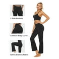 thumbnail image 2 of Stelle Women's Bootcut Yoga Pants with Pockets,High Waisted Tummy Control Workout Yoga Lounge Pants,Full Length Flare Leggings Bootleg Work Dress Pants 30" 30",XS-XXL Black, 2 of 6