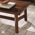 thumbnail image 5 of Walker Edison Modern Farmhouse Easy Assembly Wood Coffee Table Medium Brown, 5 of 12