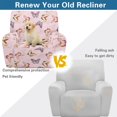 thumbnail image 4 of Xixirimido Butterflies Pink Pattern Recliner Chair Covers 4 Pieces, Stretch Lazy Boy Recliner Cover, Recliner Sofa Slipcover with Pockets, Furniture Protector for Living Room, Pets, Kids, 4 of 8