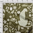 thumbnail image 3 of oneOone Polyester Spandex Dark Olive Green Fabric Tropical Animal Sewing Craft Projects Fabric Prints By Yard 56 Inch Wide, 3 of 4