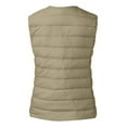 thumbnail image 4 of UJNDER Women's Winter Vest Thin and Light Down Gilet Quilted Jacket for Women Casual Short Style Khaki S, 4 of 5
