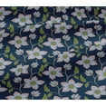 thumbnail image 4 of oneOone Cotton Jersey Royal Blue Fabric Leaves & Flower Floral Craft Projects Decor Fabric Printed By The Yard 58 Inch Wide, 4 of 4