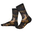 thumbnail image 2 of KLL Mystical Golden Eye Print Cool Socks Men's Women's Crew Socks Funny Crazy Novelty Stockings, 2 of 7