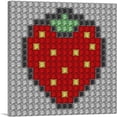 thumbnail image 1 of ARTCANVAS Red Strawberry Fruit Emoticon Jewel Pixel Canvas Art Print - Size: 36" x 36" (1.50" Deep), 1 of 9