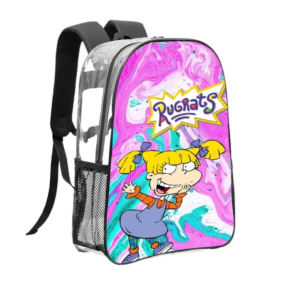 Rugratsu Pattern Transparent Backpack Lightweight And fashionable Showcasing Personality And Leading The Trend