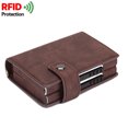 thumbnail image 2 of Cartera con bloqueo RFID para hombre, caja doble de aluminio PU con caja para tarjetas de crédito, 2 of 6