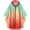 Gradient Green Red, variant on SMZ Unisex Rain Poncho Raincoat Hooded for Adults Women with Pockets Gradient Outdoor Travel Hiking Camping Poncho Raincoat
