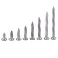 thumbnail image 2 of 200 tornillos autorroscantes de acero inoxidable SS304 M3 con cabeza plana, 2 of 15