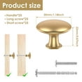 thumbnail image 4 of Ikoopy 25Pcs Drawer Knob Set Zinc Alloy Cabinet Handles Rustproof Gold Dresser Knobs with Screws Decorative Drawer Pull Handle Furniture Knobs for Kitchen Cabinets Drawer Dresser, 4 of 11