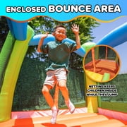 Sportspower Kids Inflatable Bounce House with Slide & Blower, Bouncy Castle Jumper for Backyard Outdoor Indoor Play, Toddler Bounce House Ages 3–8