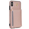 thumbnail image 2 of for iPhone XS / iPhone X Case, PU Leather Crossbody Wallet Case with Card Holder, Kickstand, Magnetic Clasp Folio Zipper Purse, Adjustable Removable Strap, Protective Back Cover, Rosegold, 2 of 7