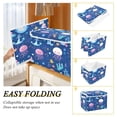 thumbnail image 2 of Yayeee Collapsible Cube Storage Bin with Lid Fabric Closet Decorative Basket with Handles, Light Pink Jellyfish, 2 of 7