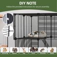 thumbnail image 4 of Uforic 2-Tier 28" Cat Cage & Playpen – Metal Indoor Enclosure for 1-2 Cats, Rabbits, and Kittens – Ideal for Travel, Camping, and Home Use, Black, 4 of 7