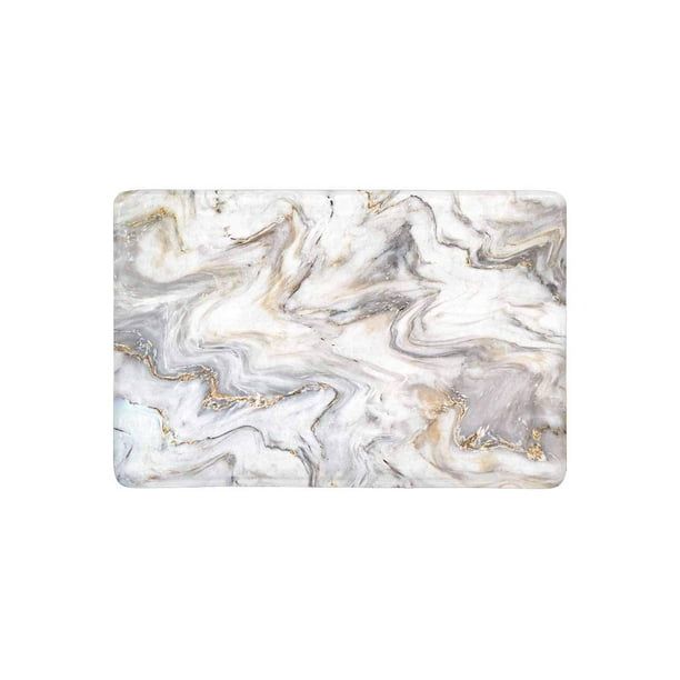 MKHERT Abstract Luxurious White Golden Marble Stone Wall Tile Doormat ...