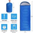 thumbnail image 3 of EIGTHTAIL Sleeping Bag  Lightweight Spring/Summer Weather Sleep Bags for Kids Adults Girls Women  Microfiber Filled 15-25 Degree for Backpacking/Hiking/Camping/Mountaineering with Compres, 3 of 8