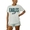 thumbnail image 3 of Women's Gameday Couture White Philadelphia Eagles Oversized Keep It Up T-Shirt, 3 of 5