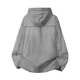thumbnail image 3 of GrmtClth Rash Guard for Men Zip Up Long Sleeve Uv Sun Hoodie Full Zip Lightweight Fishing Athletic Jackets Workout Golf Jacket with Pockets Gray L, 3 of 5