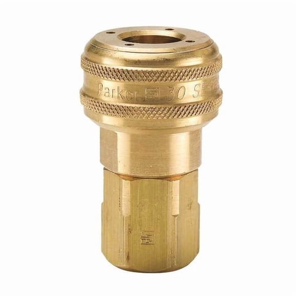 Parker Coupler Body,Brass,FNPT,1/4 In. Pipe B35C