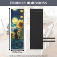 thumbnail image 4 of TSOVTHRID Black Cat Sunflower Glass Painting Print Dining Chair Seat Covers Quilted Soft Stain Resistant Armless Chair Covers Stretchy Seat Cushion Slipcovers with Detachable Strap, Set of 1, 4 of 7