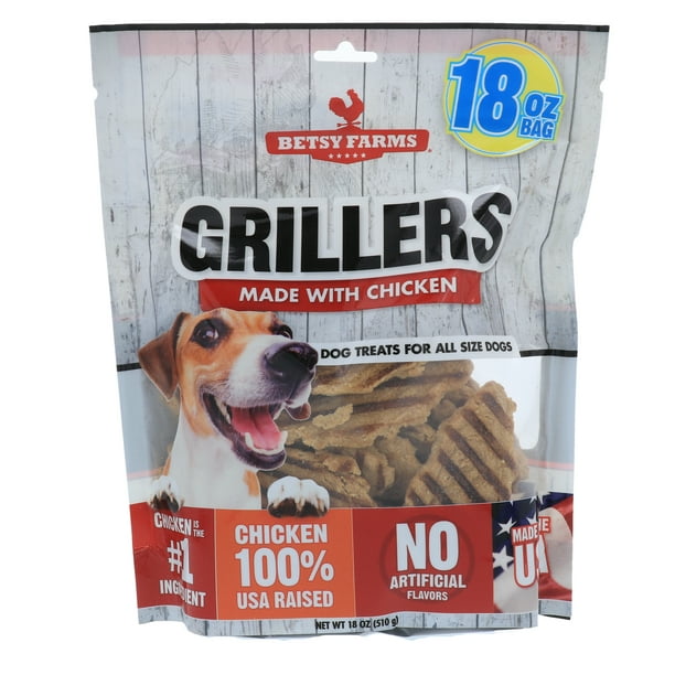 Betsy Farms Grillers Dog Treats, Chicken Flavor, 18 oz