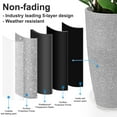 thumbnail image 5 of 2 Pack 21-inch Tall Round Planters, Large Resin Vases for Indoor/Outdoor Gardening. Ideal for Patios, Front Porches, and Flower Displays – Gray., 5 of 6