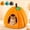Orange, variant on Pumpkin Cat Bed for Indoor Cats, Semi-Enclosed Plush Cave with Cushion