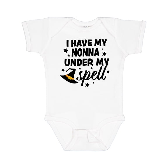 Inktastic I Have My Nonna Under My Spell with Cute Witch Hat Boys or Girls Baby Bodysuit