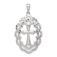 thumbnail image 3 of Sterling Silver Diamond Cut Cross Pendant, 3 of 3