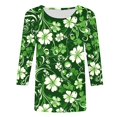 thumbnail image 4 of St Patricks Day Shirt Women St Patricks Day Sweatshirt Women Fashion 2025 Crewneck Long Sleeve Graphic Print Blouses, 4 of 5