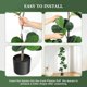 thumbnail image 3 of Garvee 183 cm artificial ficus lyrata con blanca pot - grande plastic plants para indoor y outdoor decoration, suitable para bedrooms, 3 of 6