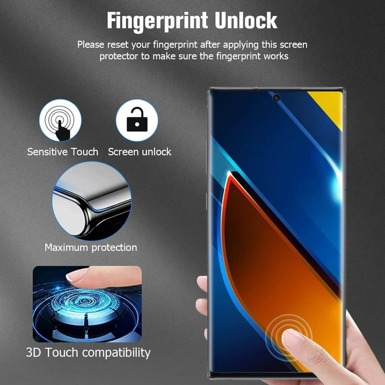 [2 Pack Samsung Galaxy S23 Ultra Privacy Screen Protector,Support  Fingerprint Unlock Screen Protector for Samsung Galaxy S23 Ultra,9H  Hardness